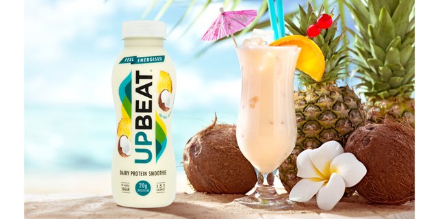 UpbeatDrinks's tweet photo. Pina Colada flavoured smoothie anyone? #NoRum #rainraingoaway https://t.co/f6c7z3o4Ur