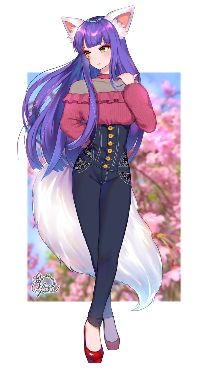 小花雪 6月着手 お仕事募集 この間着てた服を 妲己ちゃんに着せてみた