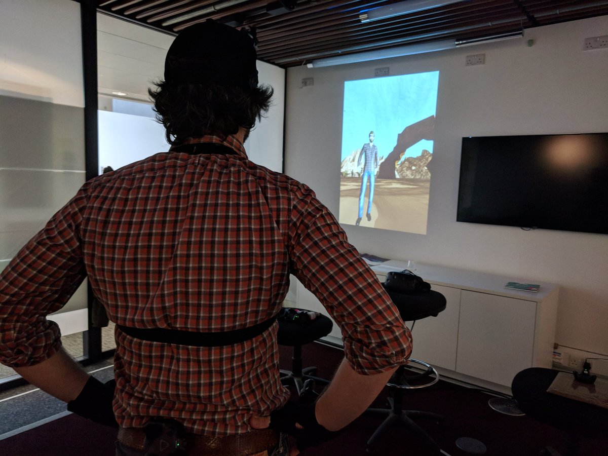 MarcCook_'s tweet photo. Currently at @DigiCatapult London for the #CreativeXR showcase showing off #FatherlandVR with @uopmocap and @LimbikTheatre 
Created with @UnrealEngine and @IKinema https://t.co/KLaZEmOKst