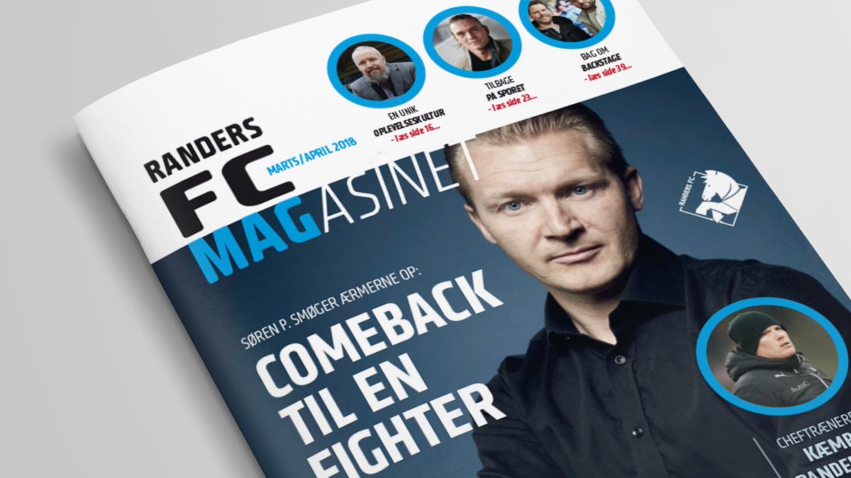Randers_FC's tweet photo. Det nye Randers FC-magasin er udkommet. Med interviews af blandt andre Rasmus Bertelsen, Søren Pedersen og journalisterne bag 'Superliga Backstage'.
Se mere her: https://t.co/Q7xChAY1C1
#randerfc #sldk https://t.co/QTehT5T6Xf