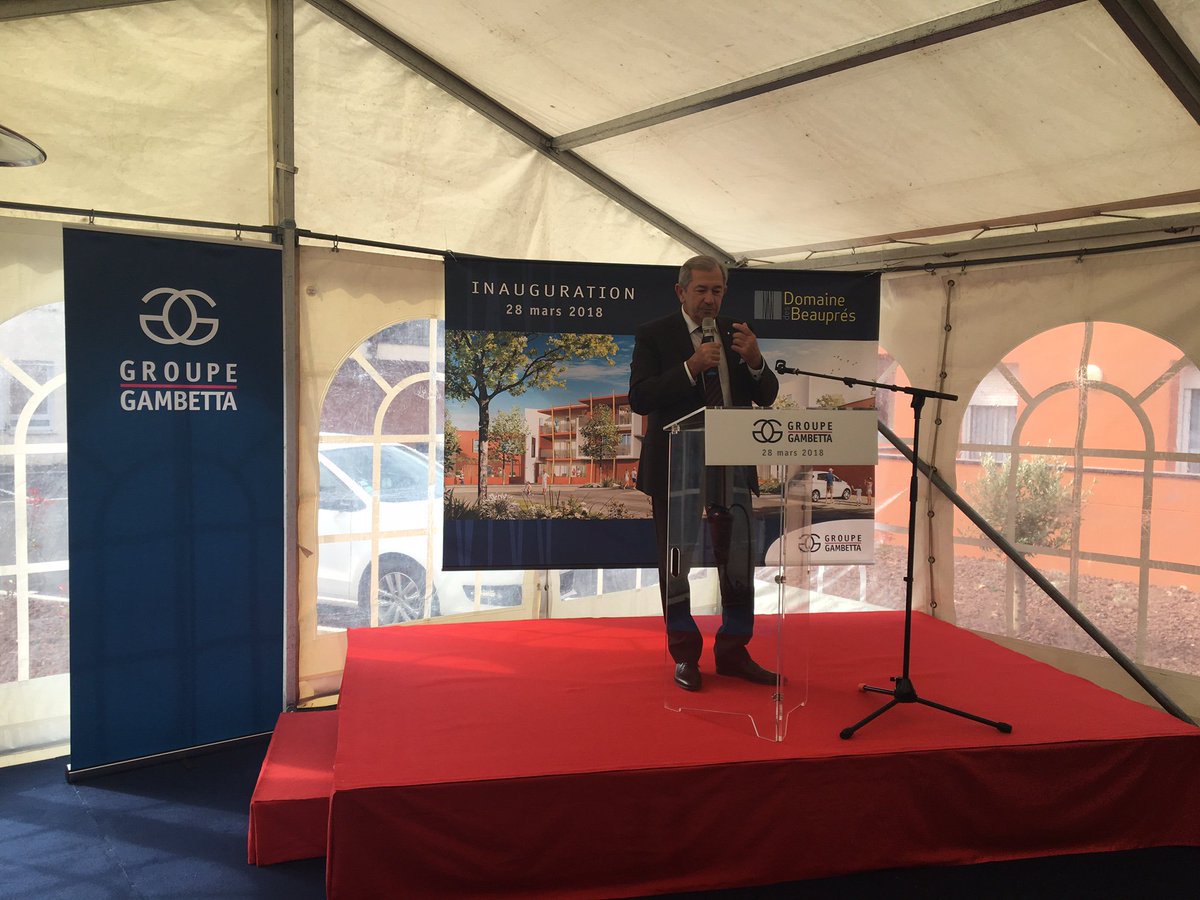 GroupeGambetta's tweet photo. Aujourd'hui, c'est l'inauguration ✂️🍾du programme #immobilier Domaine des Beauprès à #Marignane 🌞 en présence de Eric Le Dissès, Maire de Marignane https://t.co/I4dBChhws8