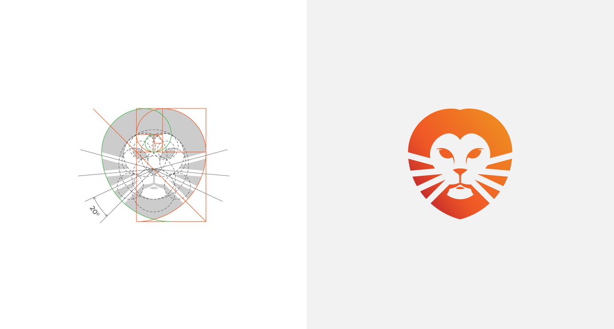 Dainogo Lion Logo And Golden Ratio Spiral Logodesign Designer Lion Goldenratio Lionlogo Graphicdesign