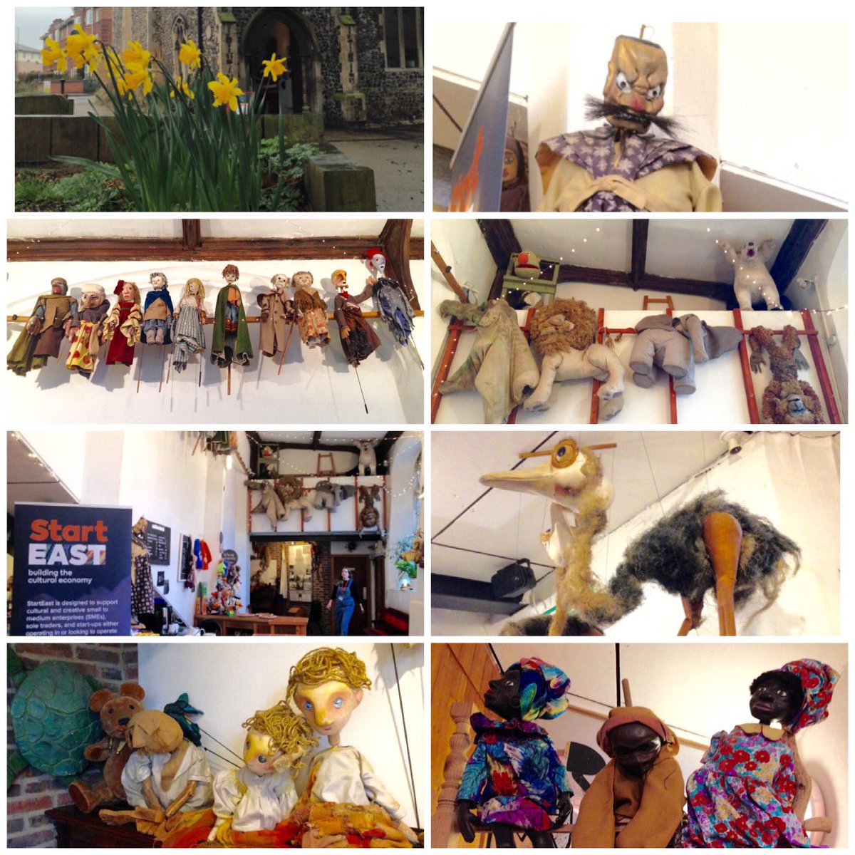 Start_East's tweet photo. Our #Norwich #NetworkJam had just kicked off @norwich_puppet &amp; everywhere we look there's a #puppet with a story! #WednesdayMotivation #WednesdayWisdom @esif1420england @NCCArtsService @suffolkcc #growthprogramme https://t.co/v7JG8mUm11