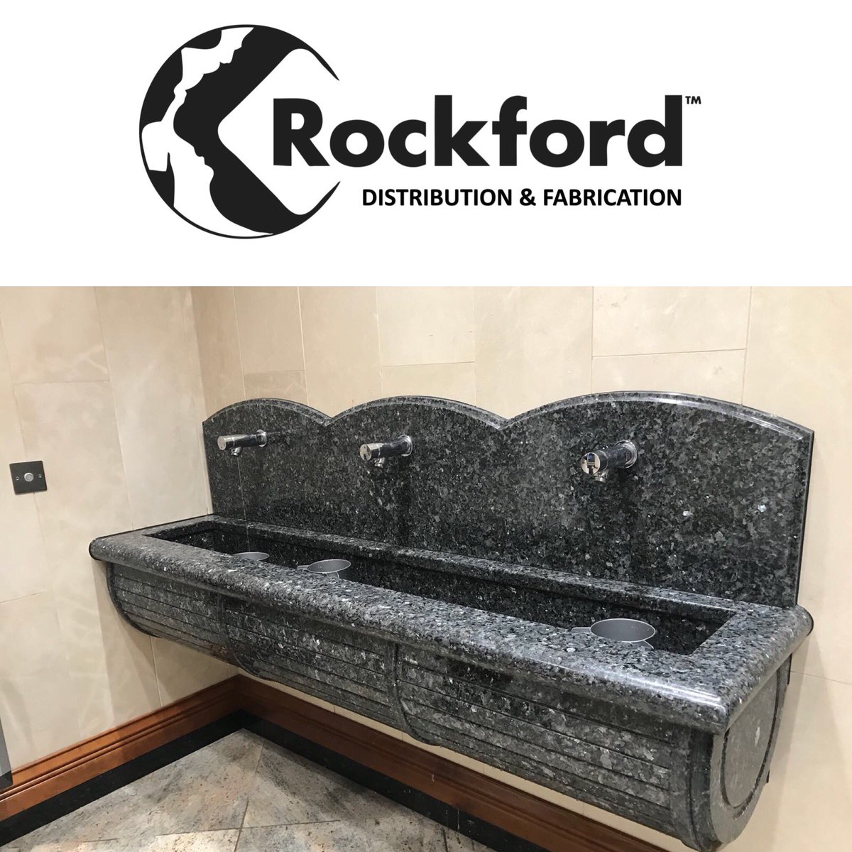rockfordcompany's tweet photo. **Recently installed in #London**
We were commissioned to make two of these Norwegian Blue Pearl #Granite barrel sinks.
They were both hand made by our #stone masons at our #Cheshire
#ukinteriordesigners
#stonesinks
#stonebasins
#designgoals
#stonefabricator
#stonefactory https://t.co/1DnJgJnXlU