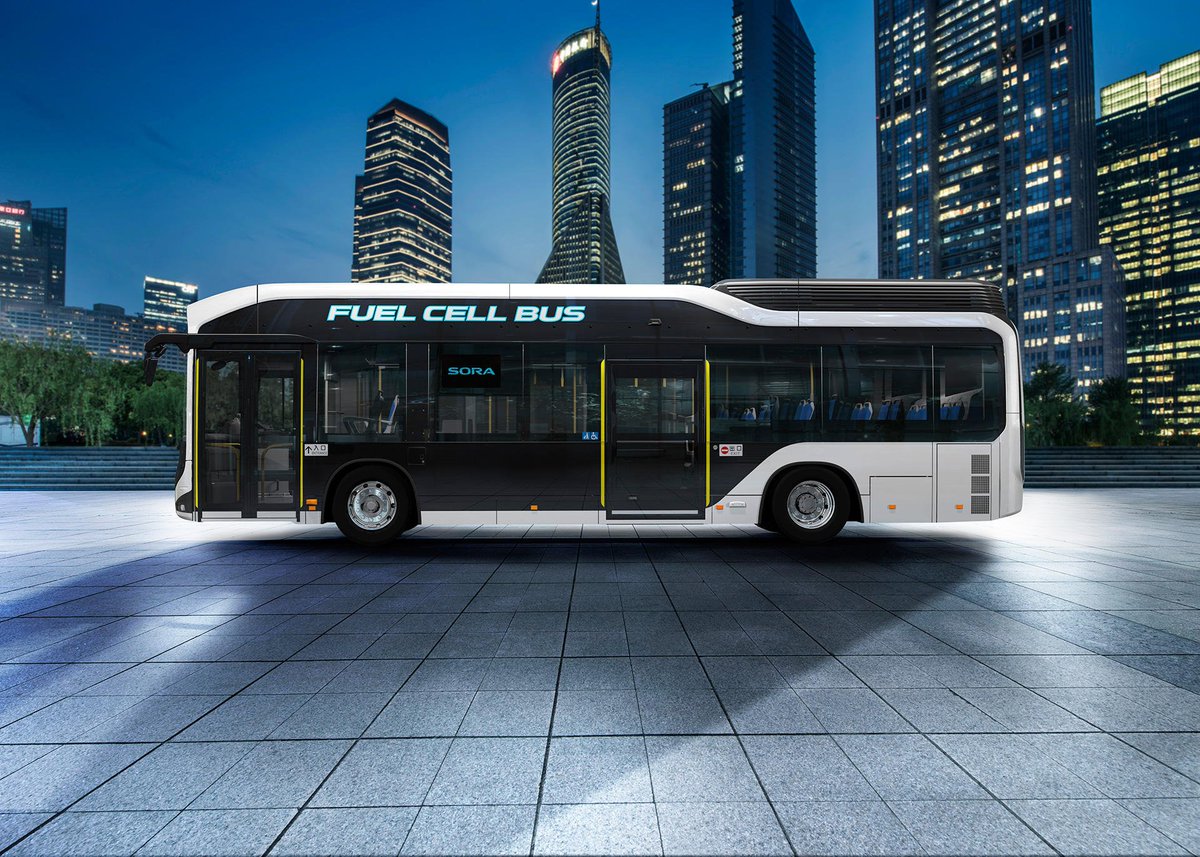 toyota_europe's tweet photo. Another step towards #HydrogenSociety.
#Toyota Launches Production Model #Sora #FCBus. Over 100 buses expected to be introduced by 2020 mainly within the Tokyo metropolitan area.
https://t.co/LPkKF0cpuB https://t.co/V6s2kJ1nFR