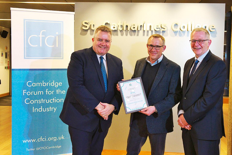 CFCICambridge's tweet photo. Considerate Contractor Awards: Chamber of Commerce Award - Certificate of Excellence - Various sites for Millcam @nigelemills and Winner @Coulson_Group for Holy Trinity Church #DCA17 https://t.co/AB5BLD3QHV