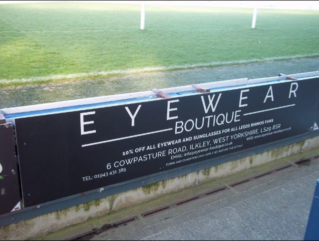 Love it! <a href="/leedsrhinos/">Leeds Rhinos</a> #ilkley #eyewearboutique #rugby #leedsrhinos