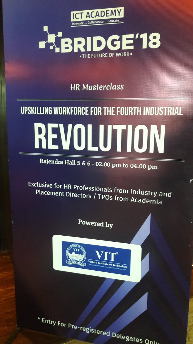 ictacademyindia's tweet photo. Dr Murali Padmanabhan of Virtusa, Mr. Vasudevan Rajagopalan of TCS, Mr Jayanthi Vaidyanathan of PayPal India, and Mr. V Chokkalingam of Vee Technologies graced our second Master Class on upskilling workforce.
#ICTAcademyBridge #FutureOfJobs #UpskillingWorkforce https://t.co/RydCBpePUy