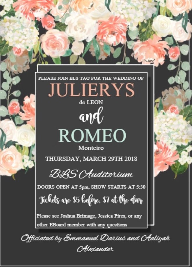 This Thursday! Please join us in the BLS Auditorium for our annual spring show at 5:30! Tickets are only $5 now $7 at the door and there will be food to follow.