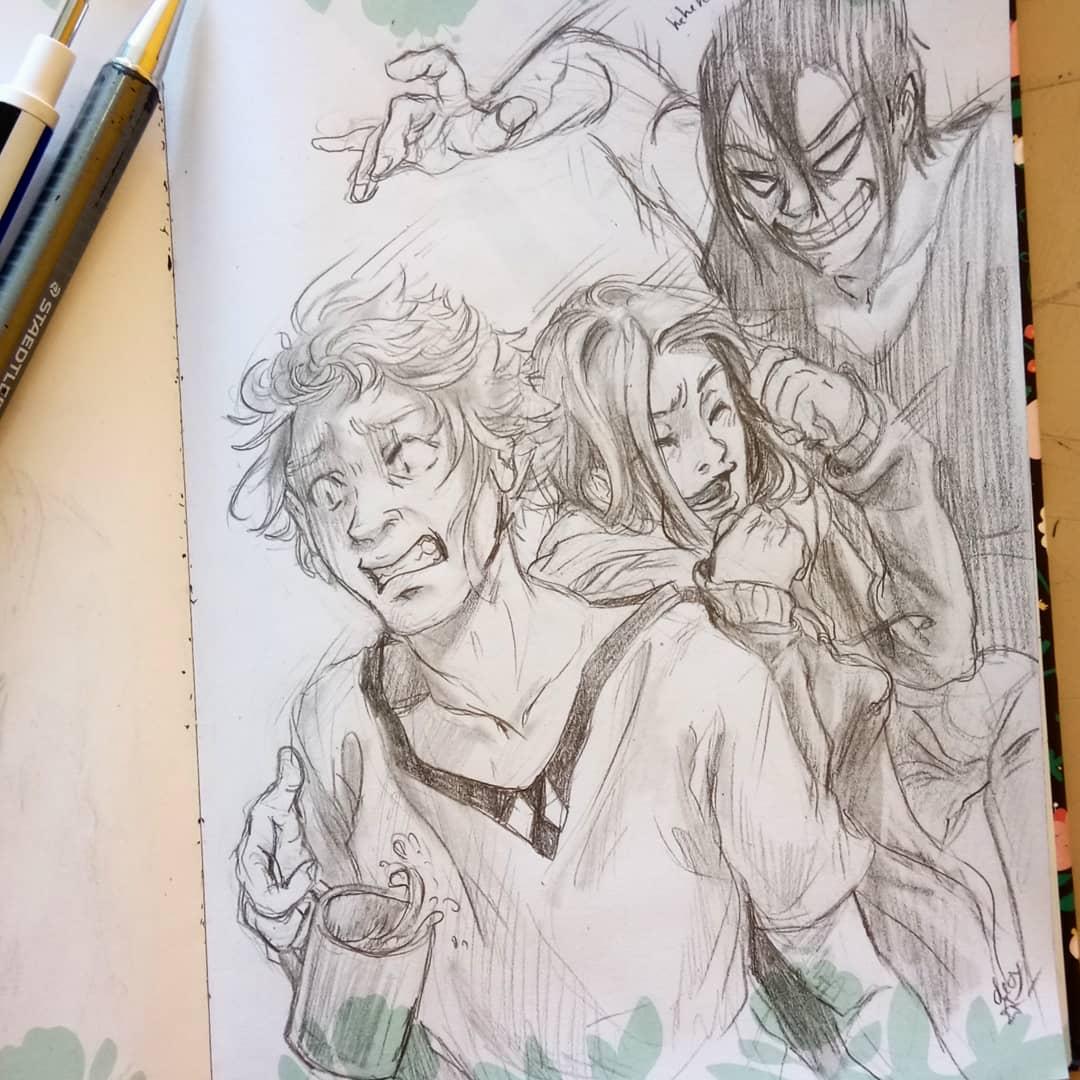 TheCleox's tweet photo. Another #sketch of my OCs Edward, Zack & Tessa from my project #codeveritas /o/
#croquis #carnet #art #artwork
(je termine mes croquis pour artbook 😆) https://t.co/Wi8nluK1Vm