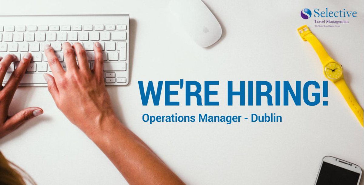 #Jobalert There is still time to apply for our Operations Manager role in Dublin 
Apply today goo.gl/9iyrHB 
Applications closing Tuesday 10th April