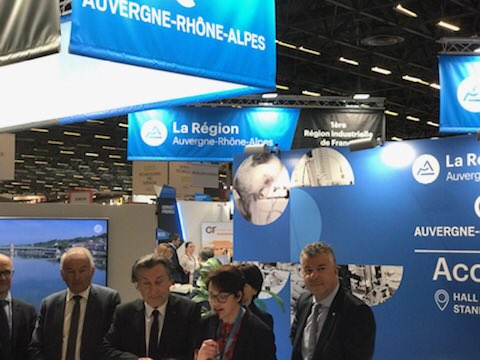MartialSaddier's tweet photo. Inauguration du collectif Auvergne Rhône Alpes Industrie #Midest2018 #MIDEST https://t.co/V1MxjeYPKP