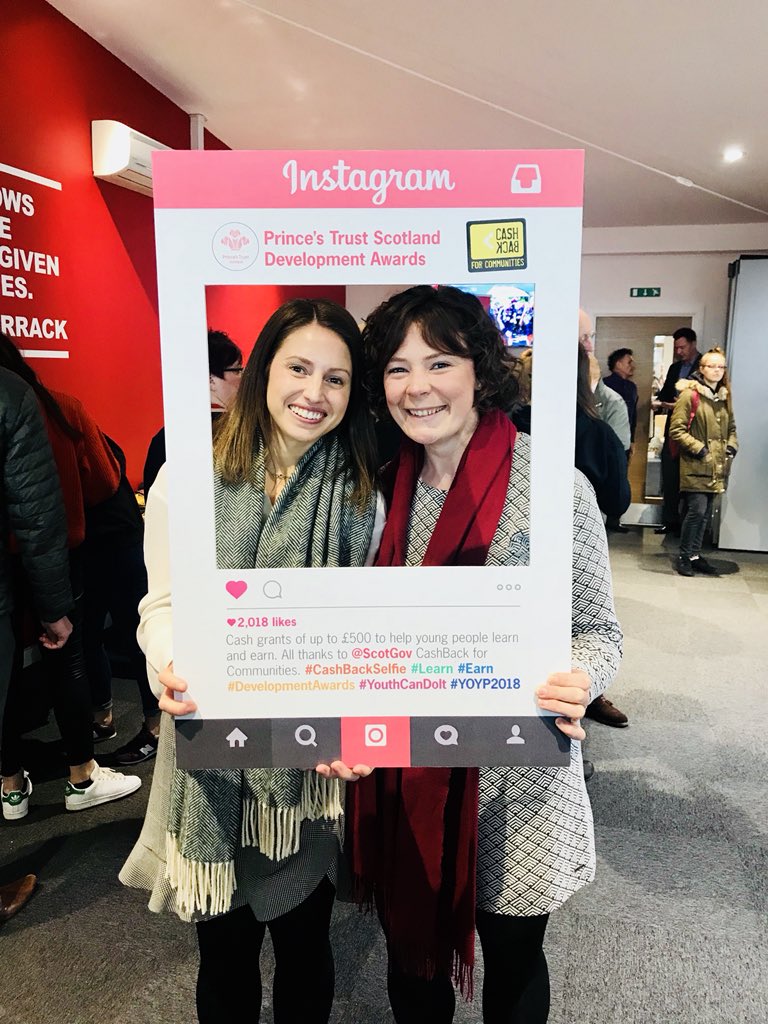 mucklemedia's tweet photo. Rachel &amp; Ellie were at a fantastic @PrincesTrustSco #DACelebration event hearing from inspiring #youngpeople about how the #CashBack programme has helped shape their futures #YOYP2018 https://t.co/aqNeIcw2Mh