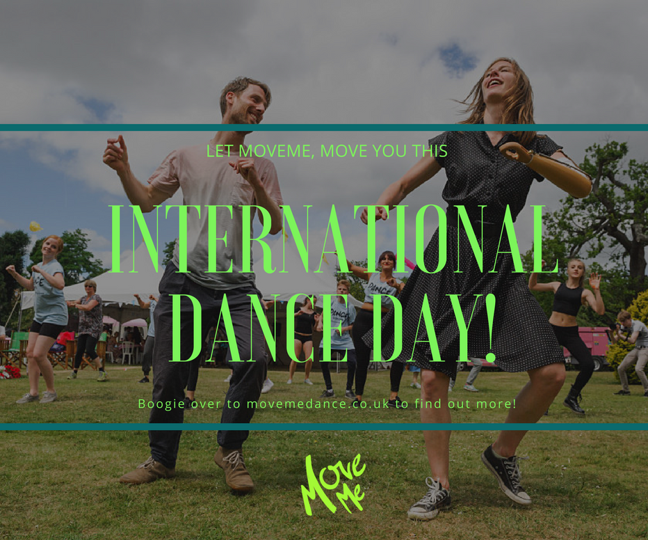 Dance to be healthy, dance to be happy, dance to be free. Dance to connect, dance to share, dance to de-stress. Whatever your motive, make this #InternationalDanceDay the day you get up and dance! 
Boogie over to movemedance.co.uk to see how MoveMe, can MoveYou!