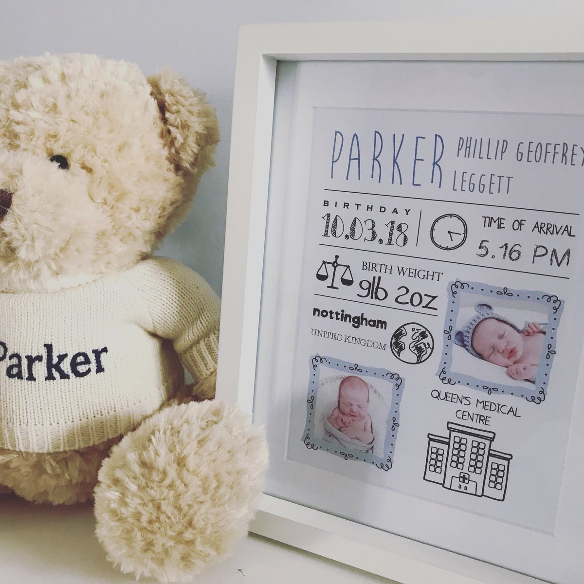 Finally get to do my favourite #newbaby design, for my own baby! 💙 #personalisedprints #personalisedgifts