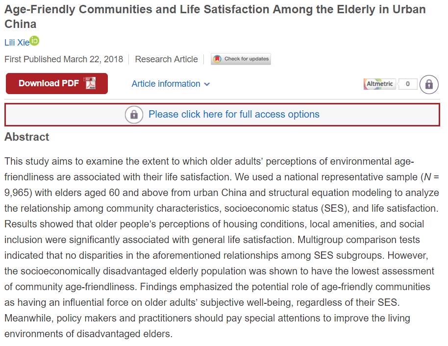 Interesting paper shows that #agefriendly communities have an influential impact on older adults’ subjective well-being in #China journals.sagepub.com/doi/full/10.11…