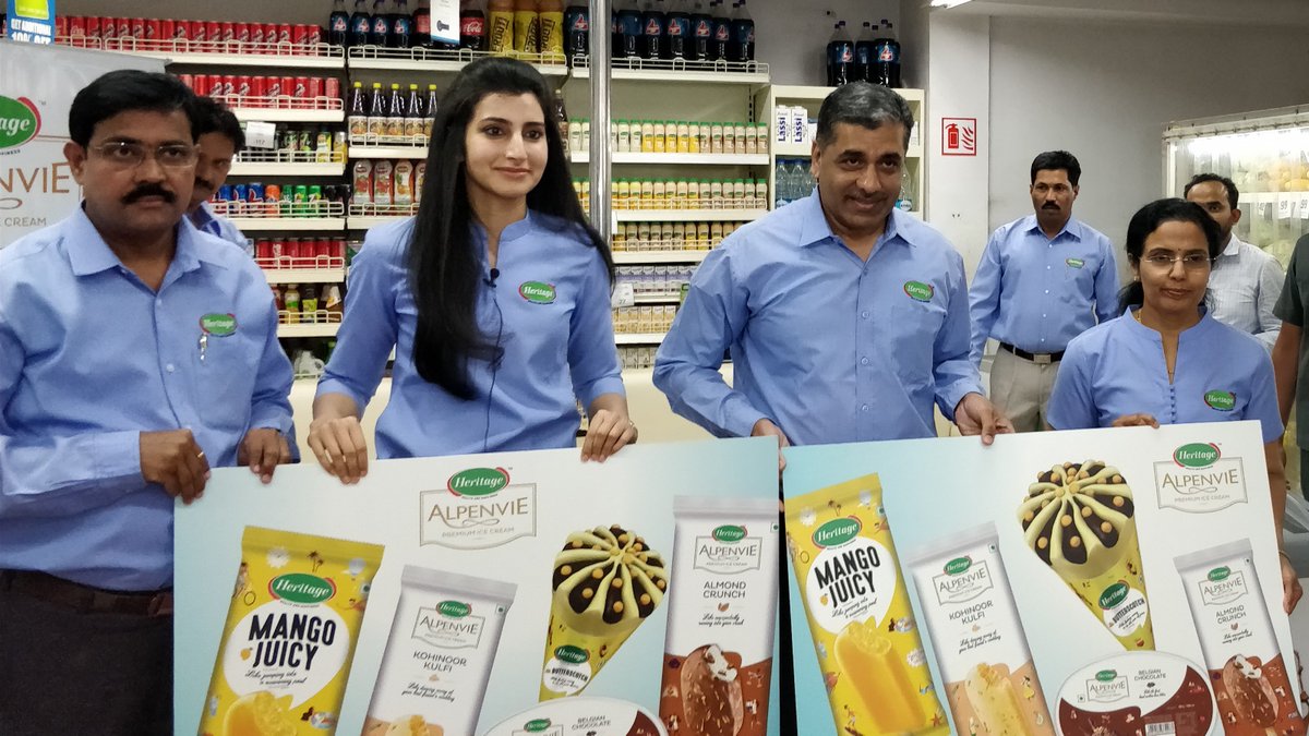 Heritage Foods on X: "The launch of Heritage icecream # Alpenvie. Mrs Bhuvaneswari Nara ( Vice Chair Person &amp; Managing Director), Heritage Foods Limited Ms Brahmani Nara, Executive Director Dr M. Sambasiva