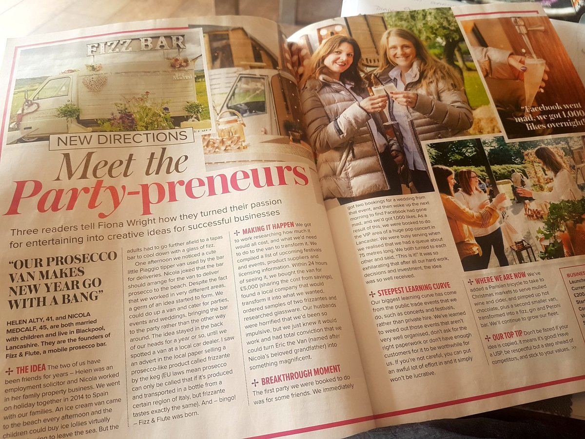 I was just in the hairdressers flicking through a few magazines and look who I spotted! Great article in <a href="/womanandhome/">woman&home</a> Helen and Nicola <a href="/fizzflute/">Fizz & Flute</a>