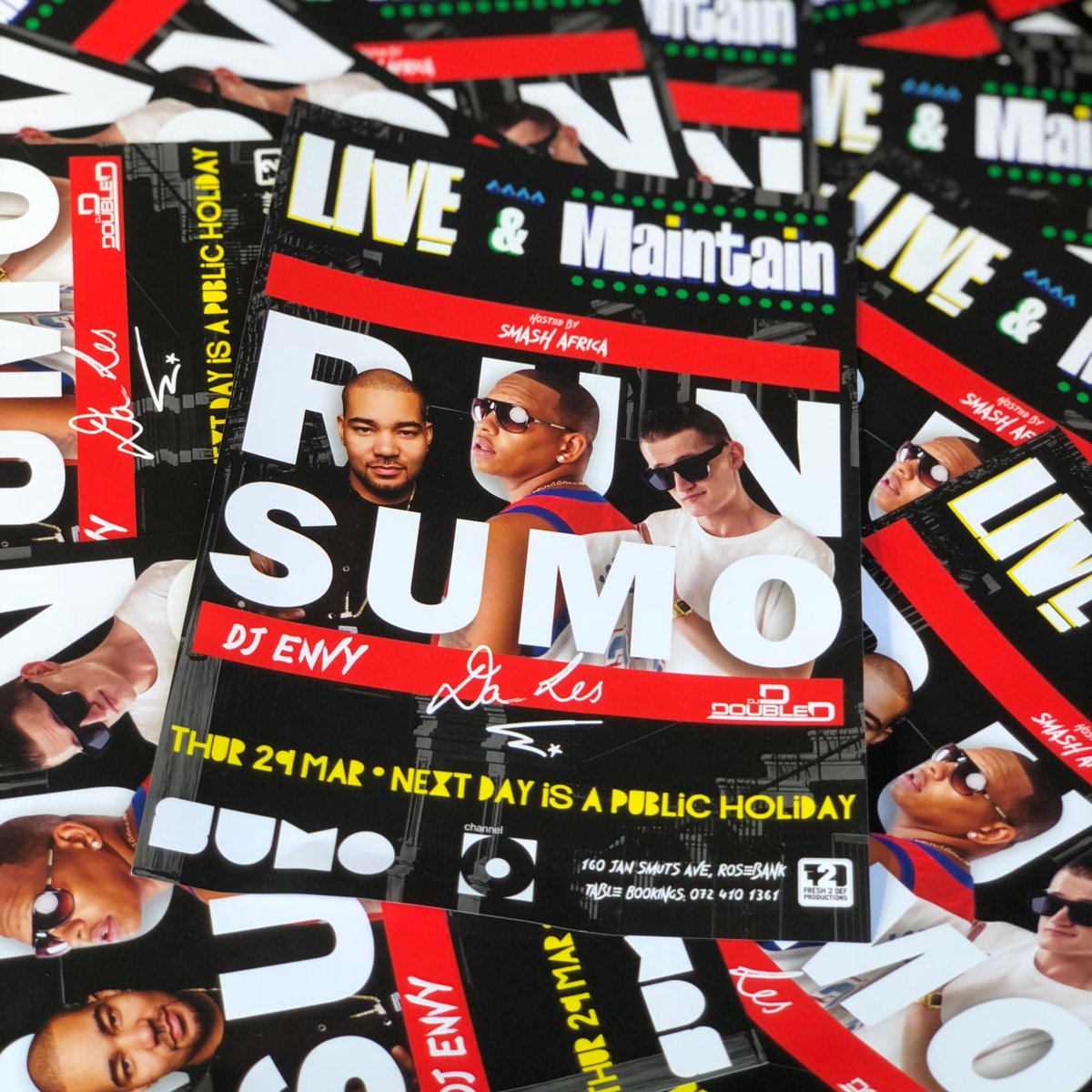 DJDdoubleD's tweet photo. Tomorrow @sumonightclub with myself, @djenvy & @2freshLES โผ๏ธ #RunSumo @ChannelOTV https://t.co/LR1n0WgvrJ