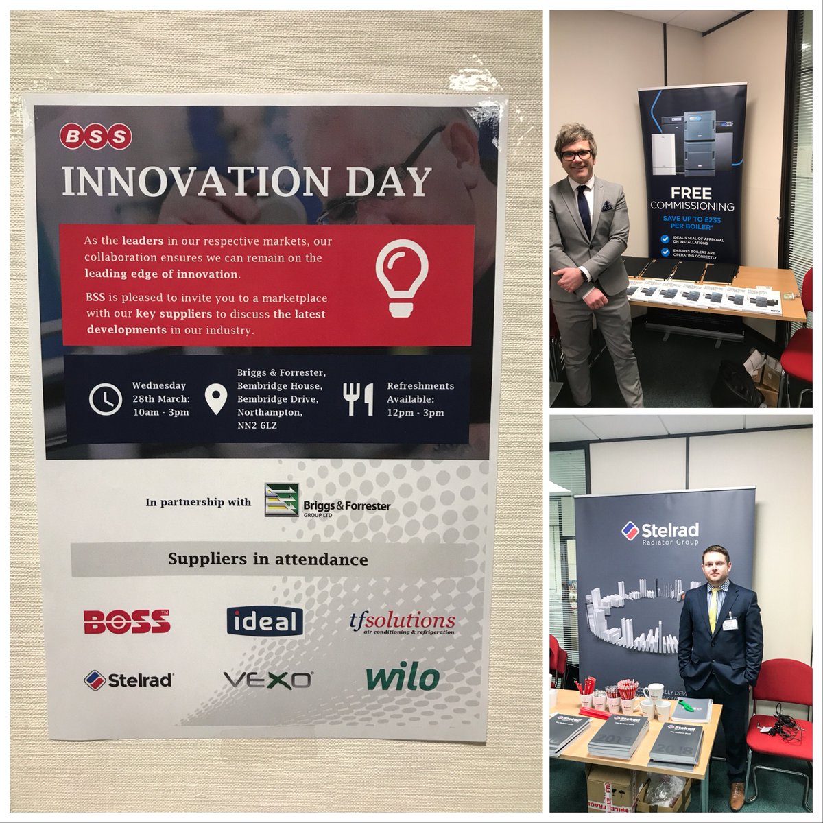 BriggsForrester's tweet photo. Thank you to @VexoXPOT @bssindustrial @WiloUK @Stelrad @idealboilers @TFSolutions1 @fujitsu_uk @JOULE_SOL_UK for visiting our Northampton Head office today to discuss the latest developments in our industry | https://t.co/fhvULDpAh6 | #Excellenceateverylevel #Innovation https://t.co/eLPo0ZoNao