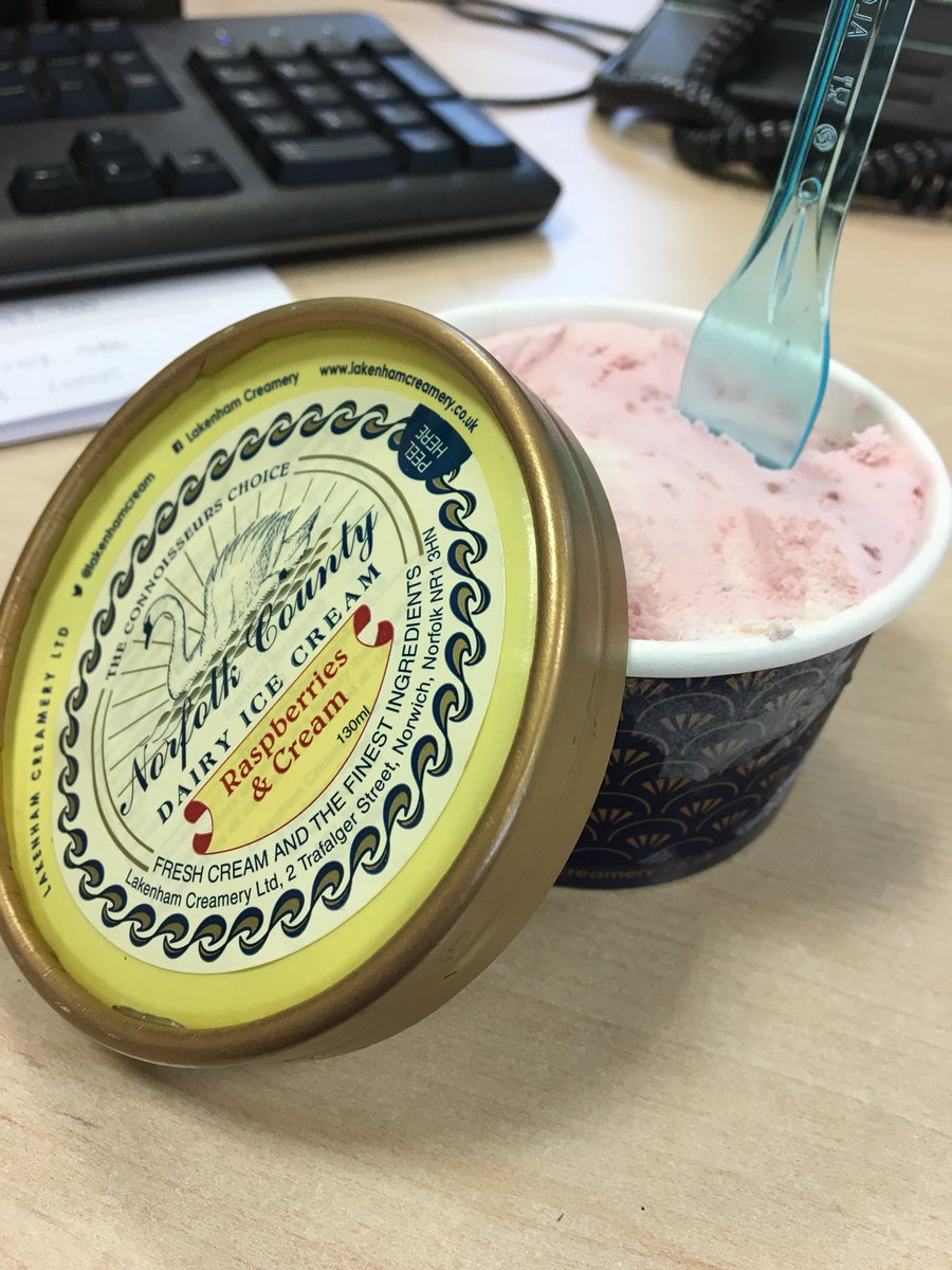 Thanks @Lakenhamcream the Raspberry and Cream is delicious!! #icecream #yummy #treats