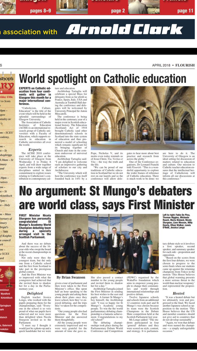 Ms_Longo_learns's tweet photo. @StMungosAcademy are featured in the Flourish! Thank you @ArchdiocGlasgow for including this with all the Easter news. #catholicschoolsgoodforscotland https://t.co/jXOgLUXfmd