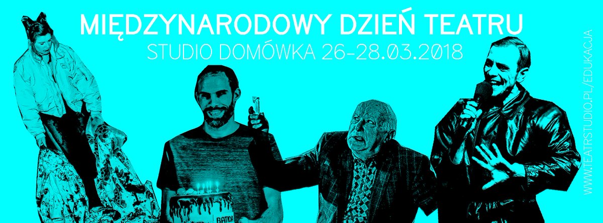 Dzisiaj after. Widzimy się? 
17:00  – NIESAMOWITE HISTORIE – WARSZTATY Z TEATREM 21
19:00  – INNE PRZESTRZENIE GRY. GRZEGORZEWSKI W STUDIO – SPACER PO TEATRZE
20:00  – „FRANCIS BACON, CZYLI DIEGO VELASQUEZ NA FOTELU DENTYSTYCZNYM” REŻ. JERZY GRZEGORZEWSKI (1996) – PROJEKCJA