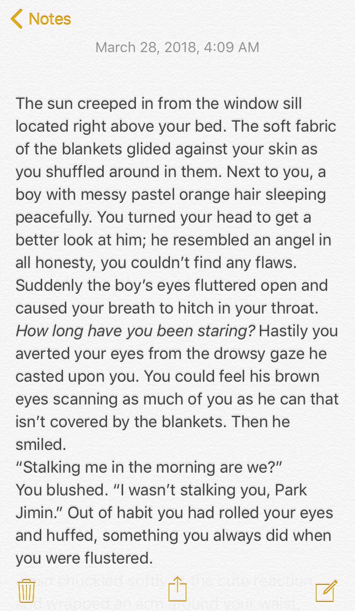 jongseongskat's tweet photo. I write so much better at night than in the morning so here’s some Jimin fluff I whipped up a half hour ago ;) (I’m not saying it’s good though if it’s bad I’m sorry)
-
【 #bts #jimin #parkjimin #jiminxreader #jiminfluff 】 https://t.co/ZJ7qFDgcTY