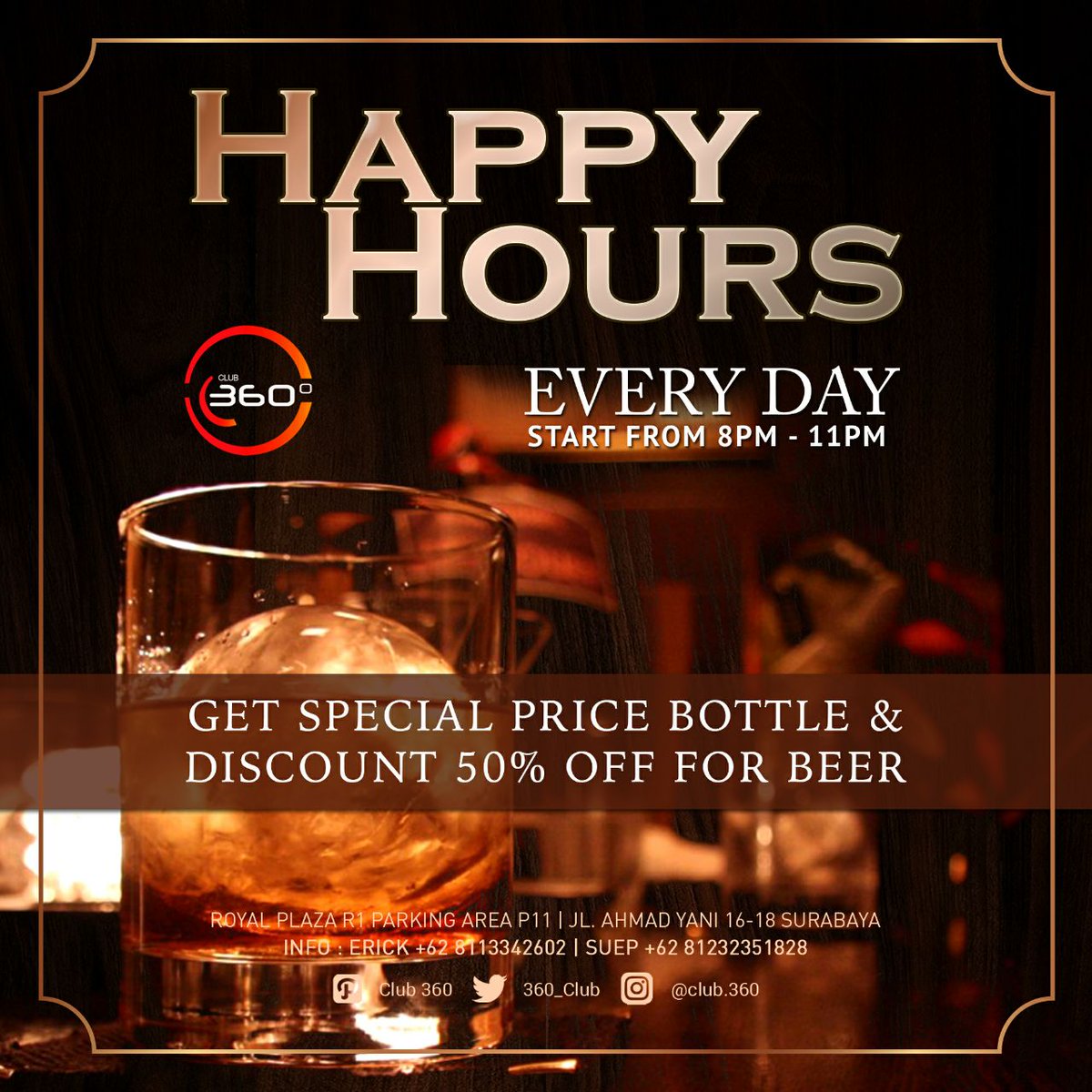 360_Club's tweet image. HAPPY HOURS EVERY DAY !