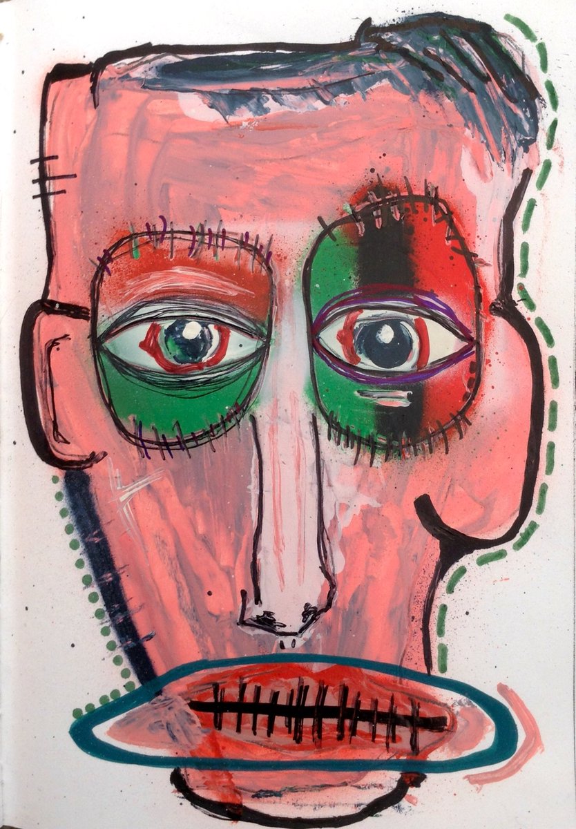 GeBruederOnkel's tweet photo. Serie: Models | Spraylack, Marker auf Leinwand | 30x40 | 2017 https://t.co/BH6q3G1Faz