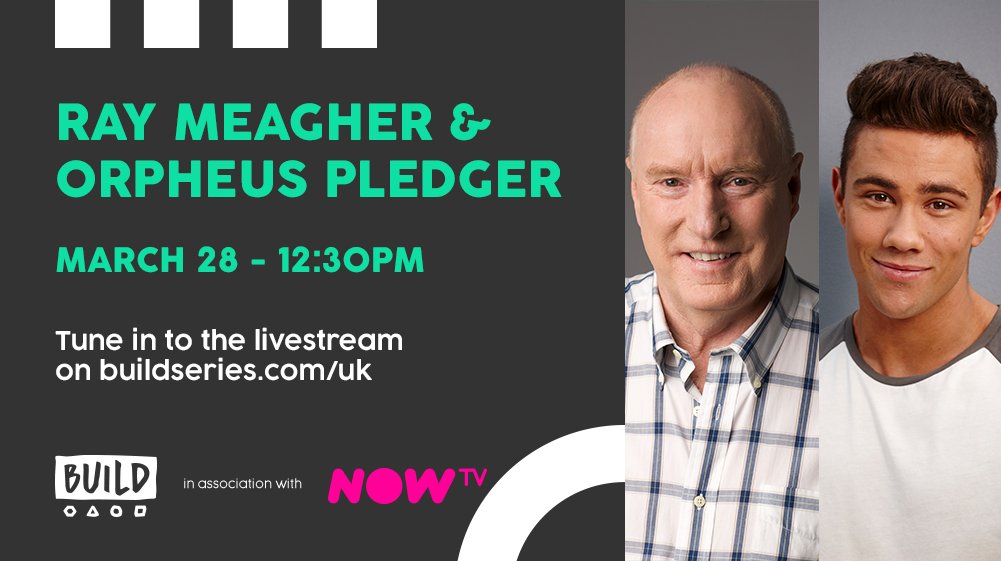 BUILDseriesLDN's tweet photo. Home &amp; Away Fans! We’re going live with Home &amp; Away cast members Ray Meagher &amp; Orpheus Pledger in 10 minutes. If you would like to ask them a question please pop below. https://t.co/nOAkFSl7ZU