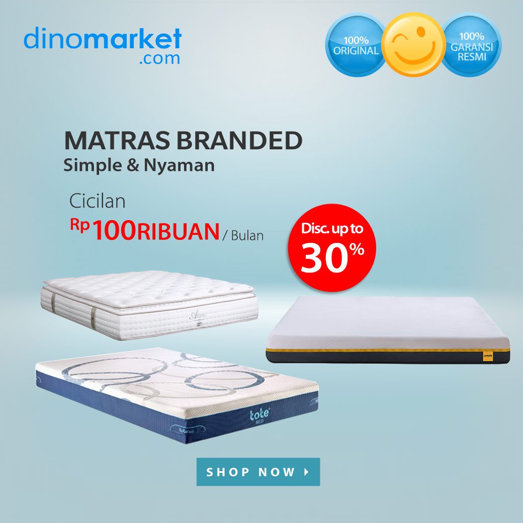 DINOMARKET's tweet photo. Empuk, nyaman dan super simple. #SimplyBed, #EliteToteBed dan #Kingkoil #matras ini solusinya. Sempurnakan istirahat malam kamu dan bangun dipagi hari lebih segar. Yuk pilih mattras untuk keluarga dirumah
Klik https://t.co/nPearPZoZp
#bedroomstuff #bedroom https://t.co/ELq6JWHt7L