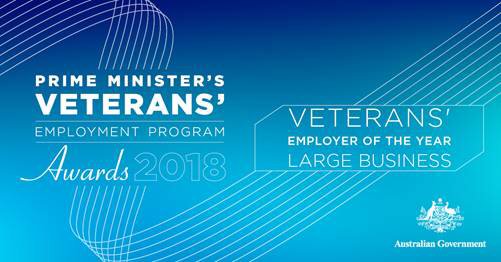 tech2AU's tweet photo. @tech2au was honoured to be represented at the 2018 #PMVeteransAwards Awards at Parliament House, Canberra tonight! We were a proud finalist in the “Large Business” category for Project Resolve, our innovative telecommunications training program for veterans #projectresolve https://t.co/DW0pPr9N5F