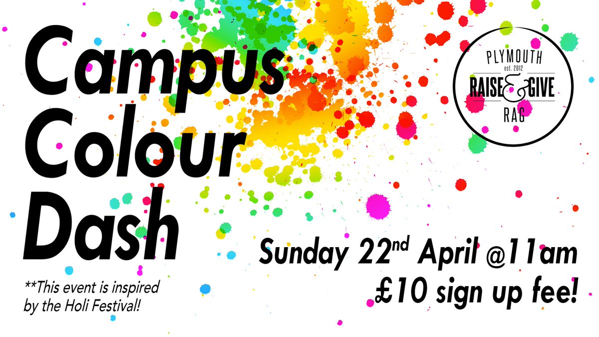 UPSURag's tweet photo. Get your course mates, housemates and sports and society friends together for the annual Campus Colour Dash! If you get a group of 20 signed up you could take over an entire wave to yourself!

https://t.co/sMupNaNKVH https://t.co/V8rGkTlwfp