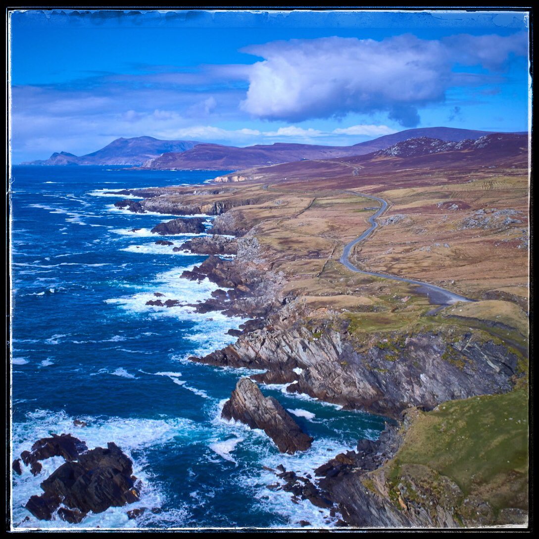 The beautiful coastal drive in Achill heading towards Keel Beach #Achill #wildatlanticway #mayo #drone #seaview @wildatlanticway @PictureIreland @MayoCoCo @DiscoverIreland