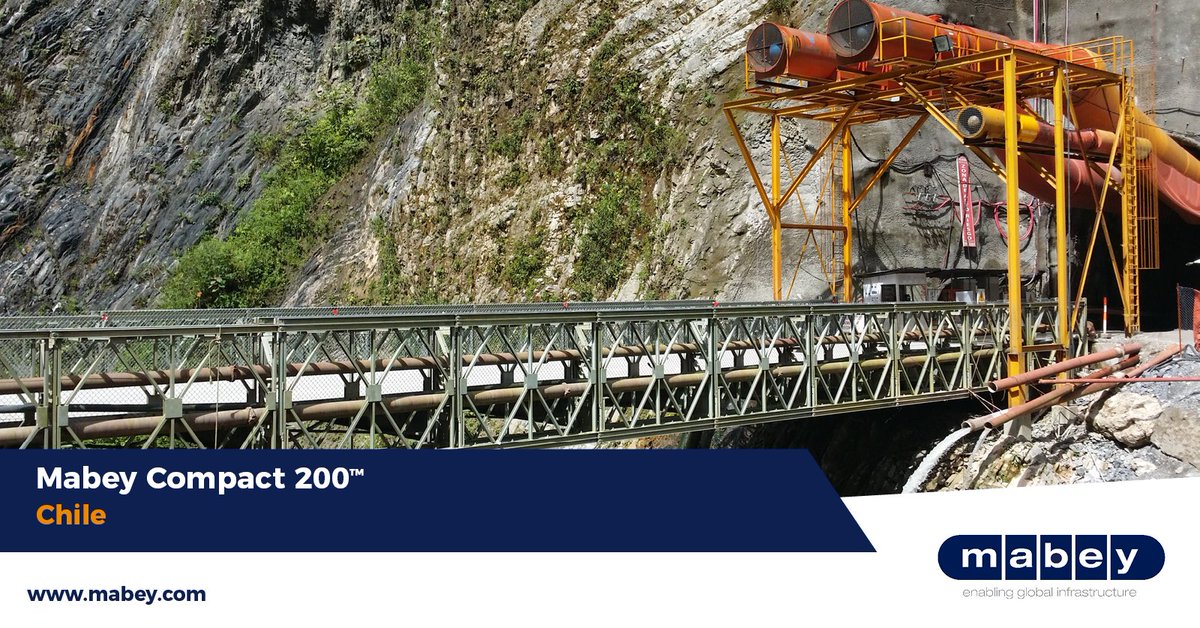 MabeyBridge's tweet photo. Our image of the day shows a Mabey Compact 200 bridge in Chile.

The C200™ is the most adaptable and versatile bridging solution in the Mabey range and is suited to carrying oil, water, gas pipes and other services: https://t.co/N6k08YK61H https://t.co/s1fqUEGhxz
