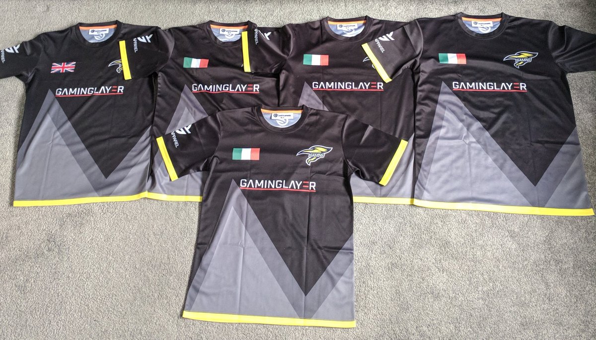 Belfaststorm's tweet photo. First set of jersey's have arrived for our LoL team for @RaidIreland this weekend thanks to @GamersApparel! 

Massive thanks to @oasis_hosting (GamingLayer) for sponsoring our LoL team and our CS:GO team who will be at @IGFestUK this weekend!

Check them out! https://t.co/WHq7WN0Vj8