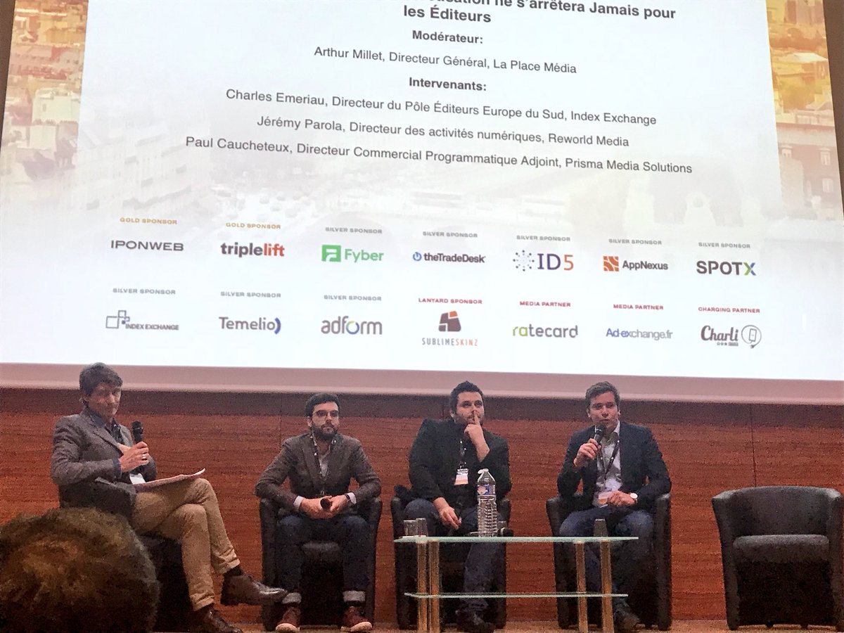 IndexExchange's tweet photo. “If you want to increase yield revenue, #headerbidding is your answer.” - @CharlesEmeriau #ATSP18 https://t.co/lb3fO9AhUV