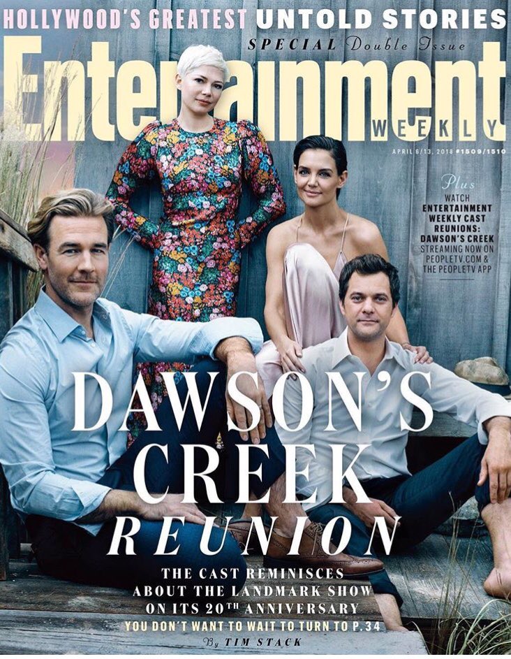 JonathanDean3's tweet photo. Remember when Pacey slept with his teacher and that was unheard of? Now Dawson looks like one of those dads who says, “If you guys are gonna drink I’d rather you do it in the house. Save some for me jk” Feel old yet? #DawsonsCreek #dawsonscreekreunion https://t.co/dkArghapO1