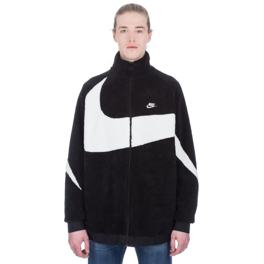 nike reversible teddy fleece with oversized swoosh