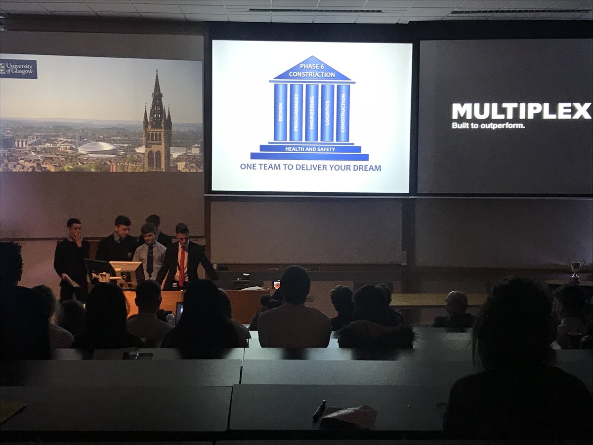 HLMArchitects's tweet photo. We were on the judging panel at the #Multiplex Independent Learning Final @UofGlasgow 

Some great pitches from local schools who were tasked to try and win the L&amp;T Hub contract! 

Congrats to winners @johnpaulacademy 🏆

#nextgen #insight #worldofconstruction #architecture https://t.co/IgSGwTDS62
