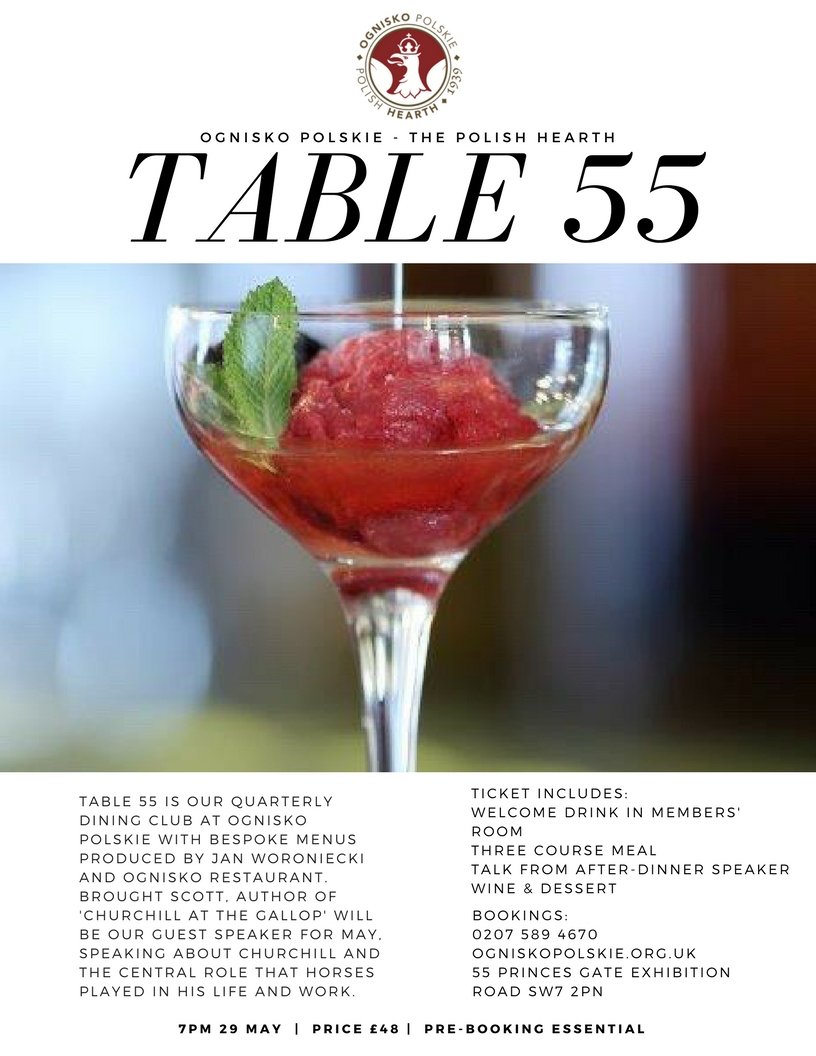 The next meeting of our #dining club, Table 55, is now confirmed for May! Tickets sales open soon - pre-booking essential. @OgniskoRest