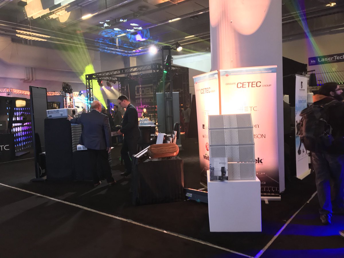 cetecgroup's tweet photo. Come visit Booth #340 @EXPO_SCENE our booth is a buzz with lots of new and exciting products @LeonSpeakers @TerraSpeakers @AdamsonSystems @vivitek @ETCInc @SalamanderD @RolandGroup https://t.co/6xvYIxqgwP