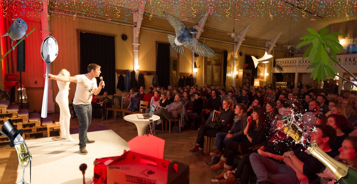 Folientango's tweet photo. Es ist soweit! Die Tickets für das #Folientango GRANDE FINALE 2018 vom 28. April sind online: https://t.co/F99ajGAeZo #powerpointkaraoke https://t.co/HtMTf11vPR