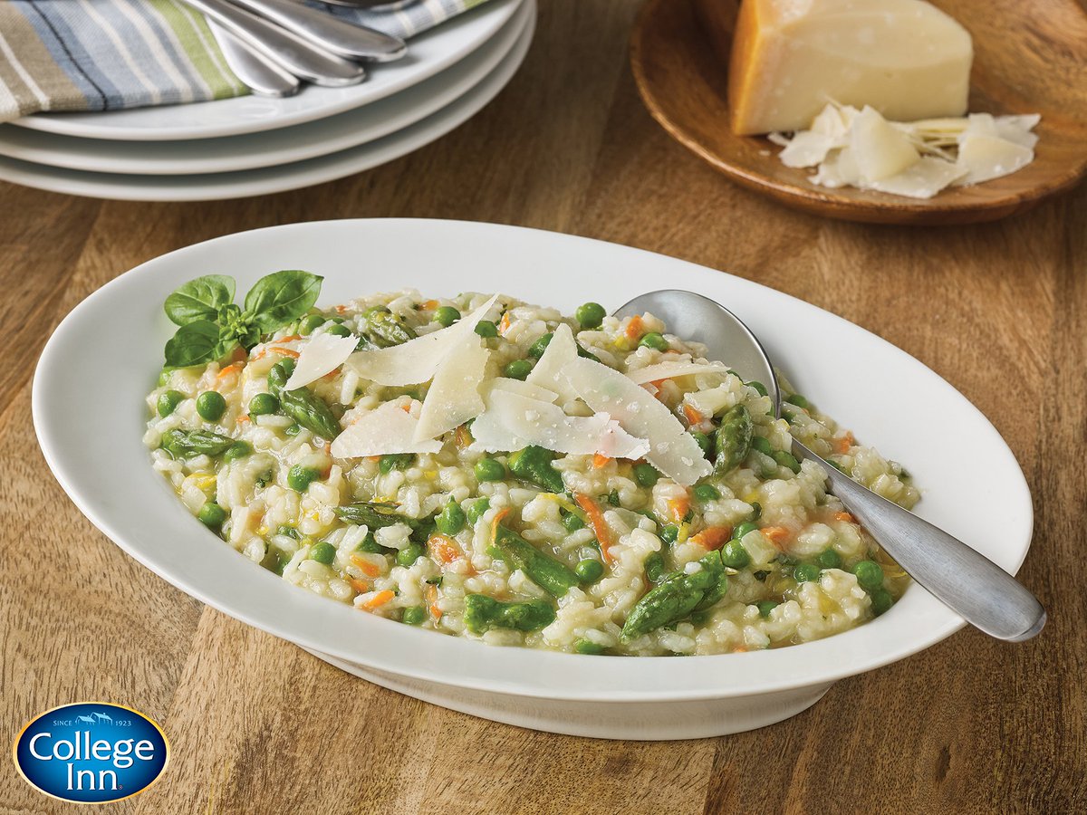 Celebrate Easter and the arrival of spring with our flavorful Risotto Primavera – can be served as a side or main dish!

cllege.in/nATzsB

#Easter #Dinner #WednesdayWisdom #CollegeInnBroth