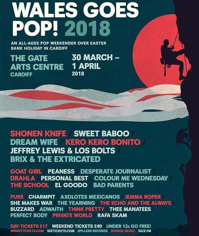 Bad Parents (@wearebadparents) on Twitter photo CARDIFF! We’re playing at The Gate this Easter Sunday for <a href="/WalesGoesPop/">Wales Goes Pop!</a> festival. Catch us on stage at 4:40pm alongside some great acts <a href="/DreamWifeMusic/">Dream Wife</a> <a href="/PeanessBand/">Peaness</a> <a href="/KeroKeroBonito/">Kero Kero Bonito</a> and many more #badparents #walesgoespop CARDIFF! We’re playing at The Gate this Easter Sunday for <a href="/WalesGoesPop/">Wales Goes Pop!</a> festival. Catch us on stage at 4:40pm alongside some great acts <a href="/DreamWifeMusic/">Dream Wife</a> <a href="/PeanessBand/">Peaness</a> <a href="/KeroKeroBonito/">Kero Kero Bonito</a> and many more #badparents #walesgoespop