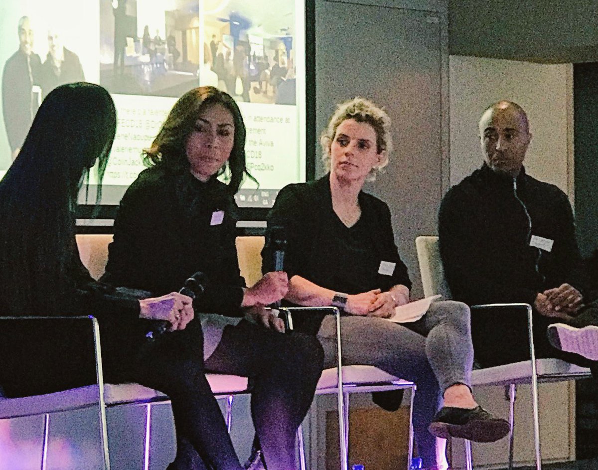 ReadingRoom's tweet photo. Great to hear the views of @ColinJackson @DrOliviaHurley @valeriemulcahy and @SeneNaoupu on using and managing a social media presence from a sports persons point of view #FECD18 https://t.co/nPFzoOEdba