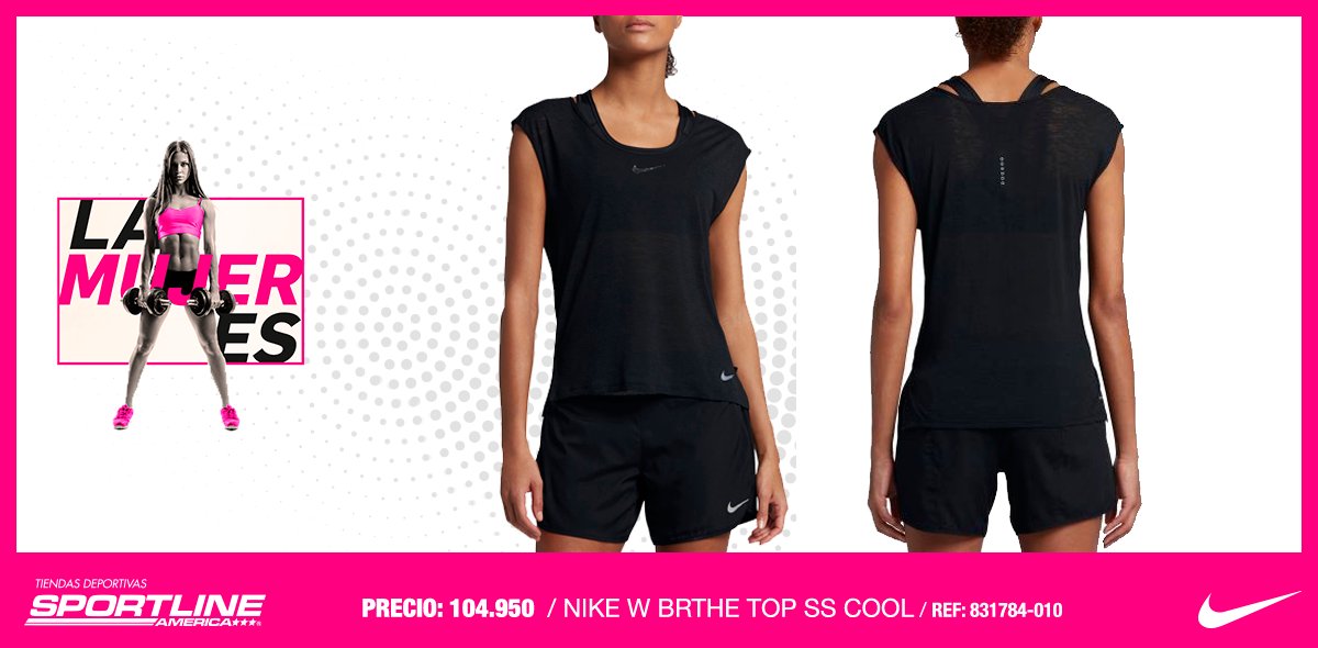 Siéntete ligera y fresca usando esta T-shirt diseñada especialmente para ti. #SportlineAmérica. 

Ref: 831784-010
Precio: 104.950