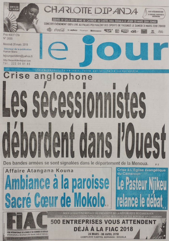 KamerunLand's tweet photo. La revue de presse de ce Mercredi 28 mars 2018 (2) https://t.co/NTJ1wWMKuU