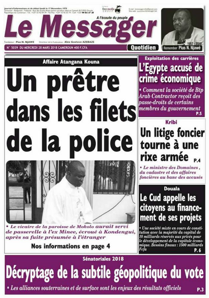 KamerunLand's tweet photo. La revue de presse de ce Mercredi 28 mars 2018 (2) https://t.co/NTJ1wWMKuU